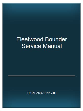 Fleetwood Bounder repair manual